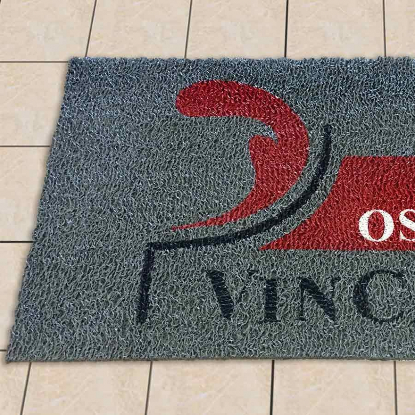 Tapis logo bouclé d'extérieur - Tapis d'entrée personnalisés