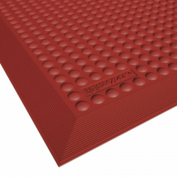 Tapis Agroalimentaires Tapis individuel antidérapant cuisine professionnelle avec bordure - 138 - 458 Skystep Red