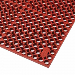 Tapis Agroalimentaires Tapis antifatigue drainage des fluides - 165.88 - 563RD Sanitop Delux Red