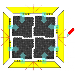 Tapis antifatigues Dalle antifatigue industrie automobile - 30 - 570 De-Flex