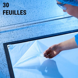 Tapis décontamination 30 feuilles - Solution désinfectante pour tapis