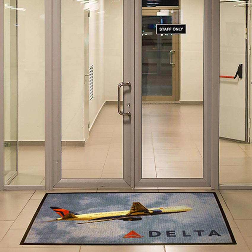 Tapis logo à relief personnalisé - Tapis d'entrée personnalisés